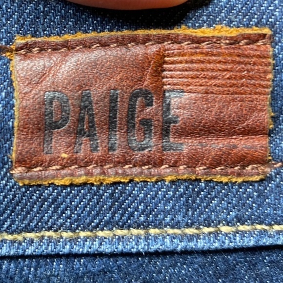 Paige Kylie Crop With Roll Up Tonal Duncan Dark Size 27 - Picture 5 of 9